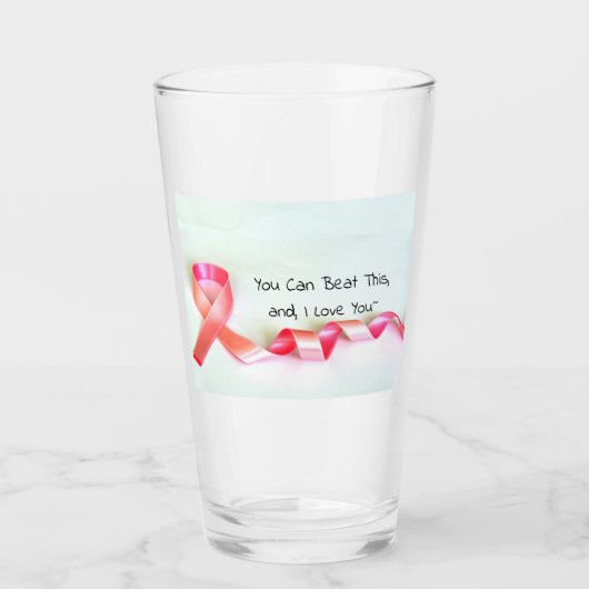 verre d'encouragement du cancer du sein 16oz par (Devant)
