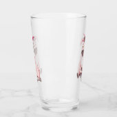 Verre d'enfant amusant avec âne rose - Peinture (Gauche)