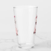 Verre d'enfant amusant avec âne rose - Peinture (Droite)
