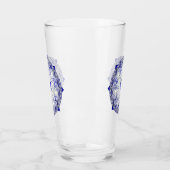 Verre Dentelle en céramique Bleu de Grèce & flocon de ne (Gauche)