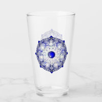 Dentelle en céramique Bleu de Grèce & flocon de ne