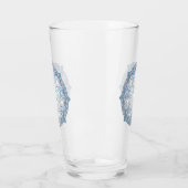 Verre Dentelle en céramique bleu & flocon de neige (Gauche)