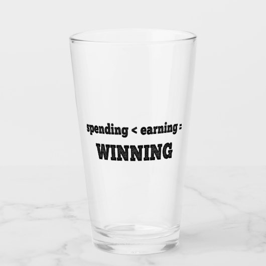 Verre Dépenser Moins Que Gagner (Devant)