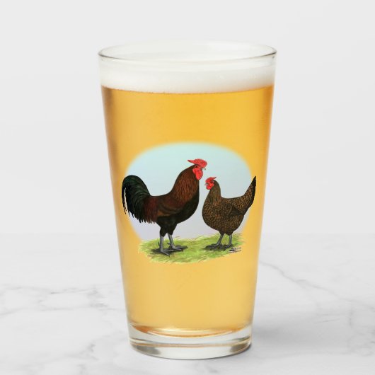 Verre Derbyshire Redcap Fowl (Devant (rempli))