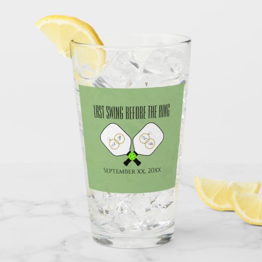 Verre Dernière swing avant la sage de Mariage de pickleb (Devant glace)