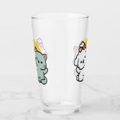 Verre Des amis vrais pour toujours | Cute Cat & Chien Du (Droite)