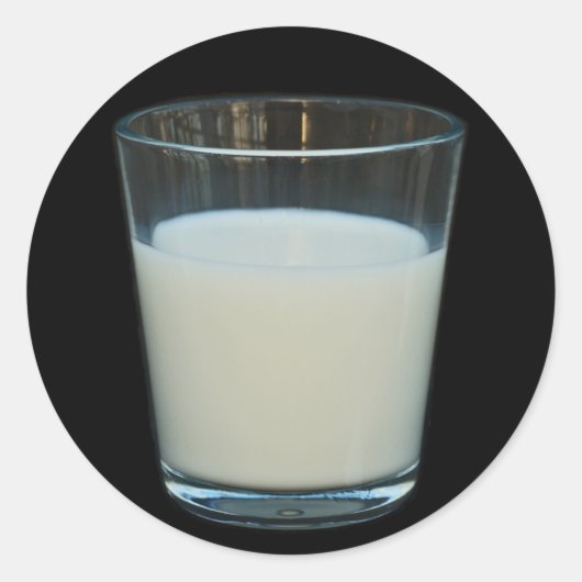 Verre des autocollants de lait (Devant)