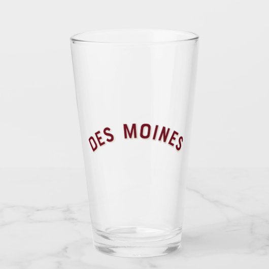 Verre Des Moines, Iowa Arc Vintage (Devant)