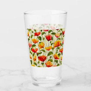 Verre Des pavots brillants