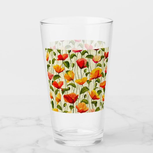 Verre Des pavots brillants (Devant)