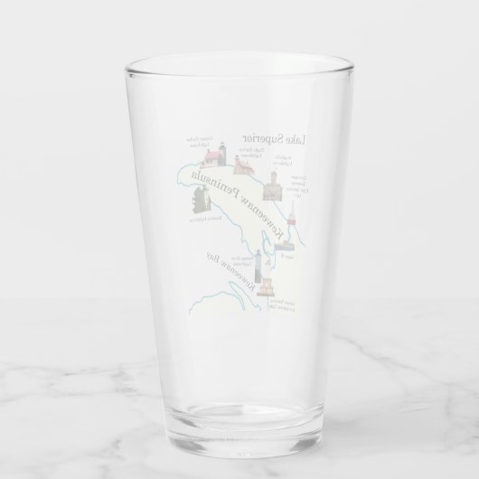 Verre des phares de la péninsule de Keweenaw (Dos)
