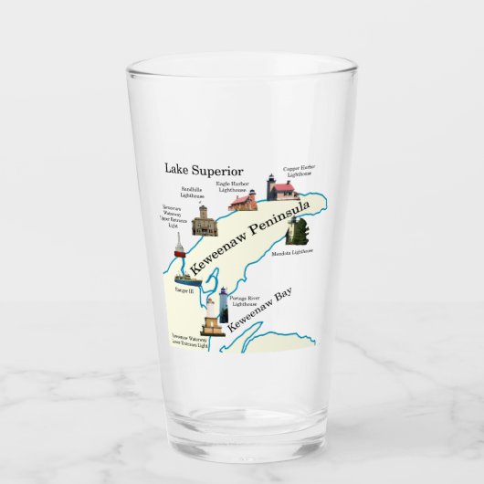 Verre des phares de la péninsule de Keweenaw (Devant)