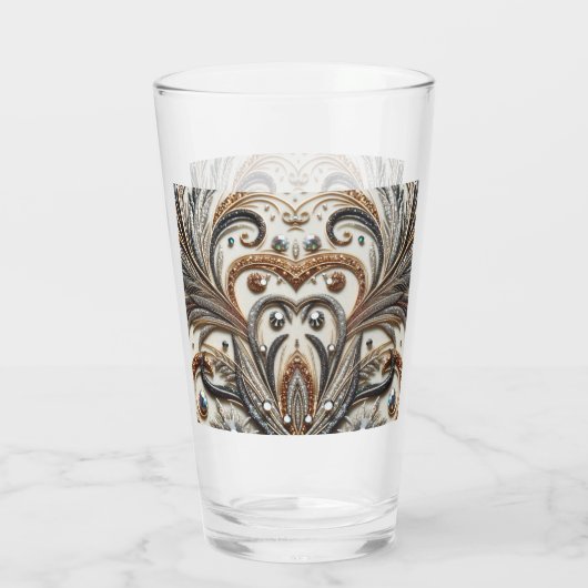 Verre Design baroque glamour avec Parties scintillant et (Dos)