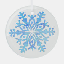 Design de flocon de neige bleu sur un ornement en 