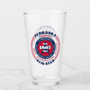 Verre Design de la typographie circulaire du Nebraska
