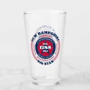 Verre Design de typographie circulaire du New Hampshire