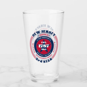 Verre Design de typographie circulaire du New Jersey