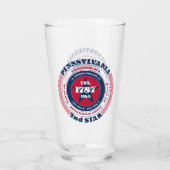 Verre Design de typographie circulaire en Pennsylvanie (Dos)