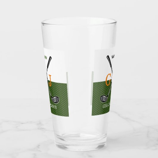 Verre Design élégant de monogramme de golf (Droite)