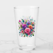 Verre Design floral coloré (Dos)