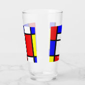 Verre Design géométrique Art moderne inspiré par Mondria (Gauche)