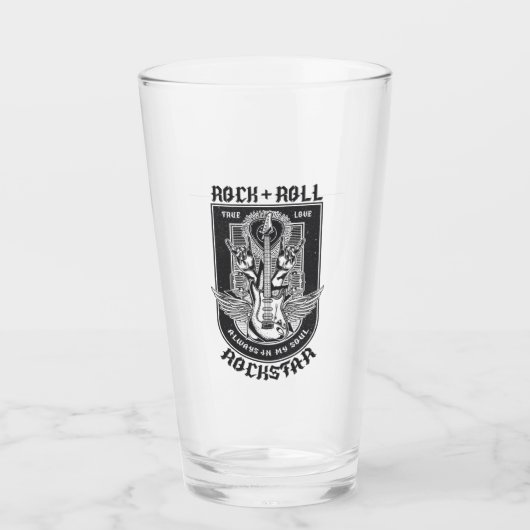 Verre Design Guitar Rock (Devant)