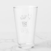 Verre Design moderne Sketchy Aztec Llama (Dos)