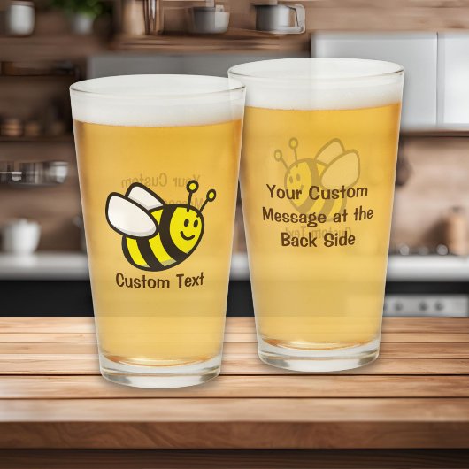 Verre Dessin animé d'abeille