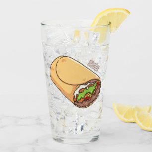 Verre dessin animé de Burrito