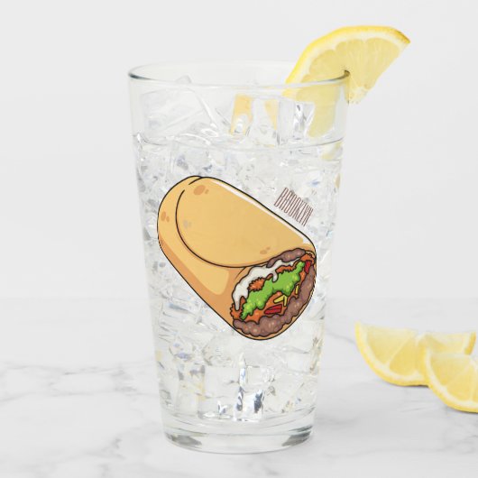 Verre dessin animé de Burrito (Dos glace)