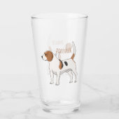 Verre dessin animé de chien beagle (Dos)