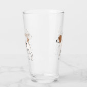Verre dessin animé de chien beagle (Gauche)