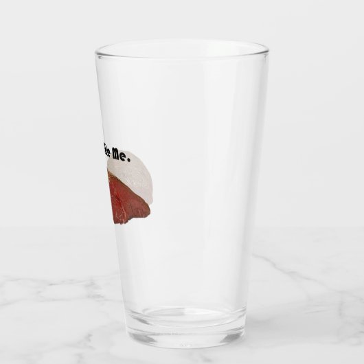 Verre Dessin animé drôle de steak, design de jeu de mots (Gauche)