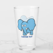 Verre Dessin animé éléphant bleu (Dos)