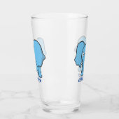 Verre Dessin animé éléphant bleu (Gauche)