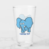 Verre Dessin animé éléphant bleu (Devant)