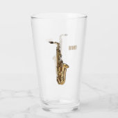 Verre dessin animé saxophone (Dos)