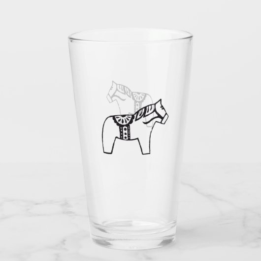 Verre Dessin Dala Horse (Dos)