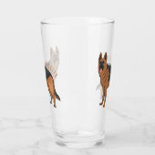 Verre dessin de berger allemand (Gauche)