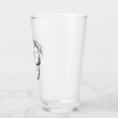 Verre dessin de bulle simple amoureux de les chiens noir (Gauche)