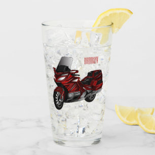 Verre Dessin de moto de tourisme