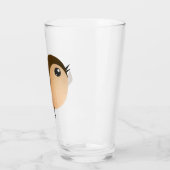 Verre Dessin d'Oiseau de Bruant (Gauche)