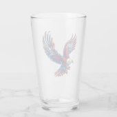 Verre Dessin d'un aigle, concept 4 juillet (Dos)