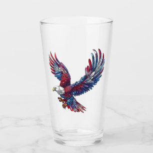 Verre Dessin d'un aigle, concept 4 juillet