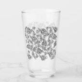 Verre dessin floral simple (Devant)