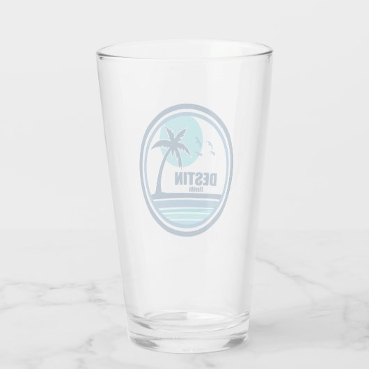 Verre Destin Florida Palm Tree Birds (Dos)