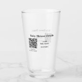 Verre DÉTAILS DU baby shower QR SCAN CODE RU MODERNE MIN (Dos)
