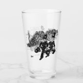 Verre Deux caricatures amusantes de la police (Dos)