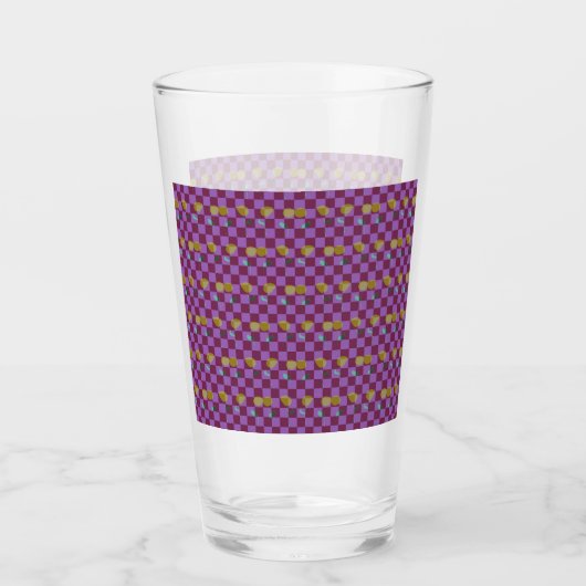 Verre Deux carrés de fleurs (Devant)