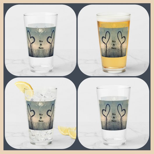 Verre Deux Coeurs Steamy Son et Ses Couples